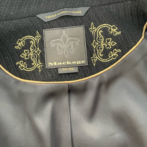 MACKAGE Asymmetrical Zip Belted Wool Coat in Black - Picture 11 of 12